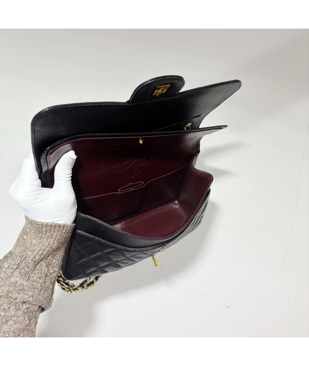 CHANEL Черная кожаная сумка через плечо, фото 5