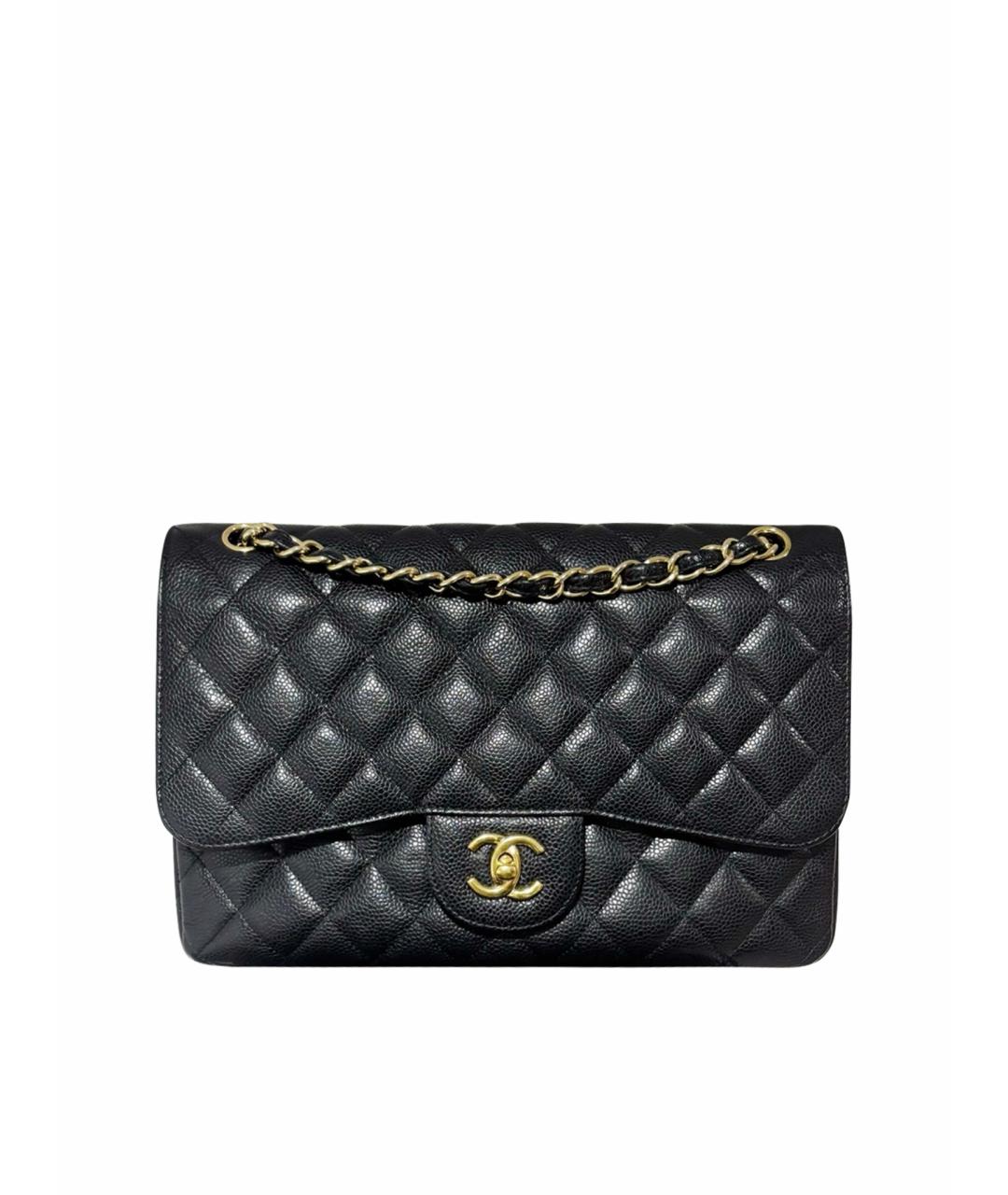 CHANEL Черная кожаная сумка через плечо, фото 1