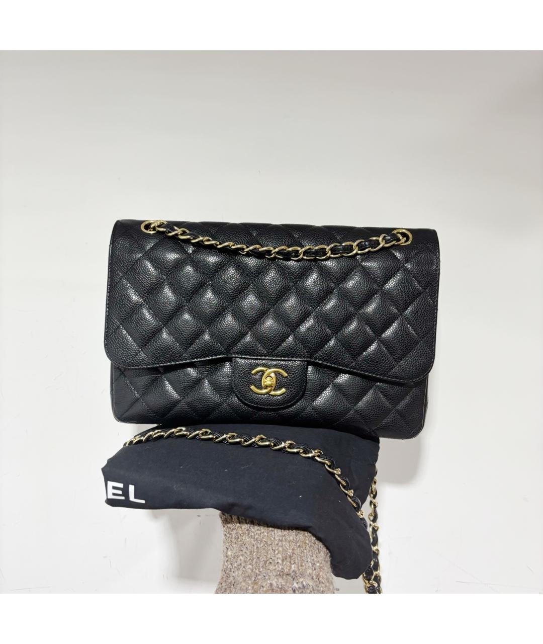 CHANEL Черная кожаная сумка через плечо, фото 9