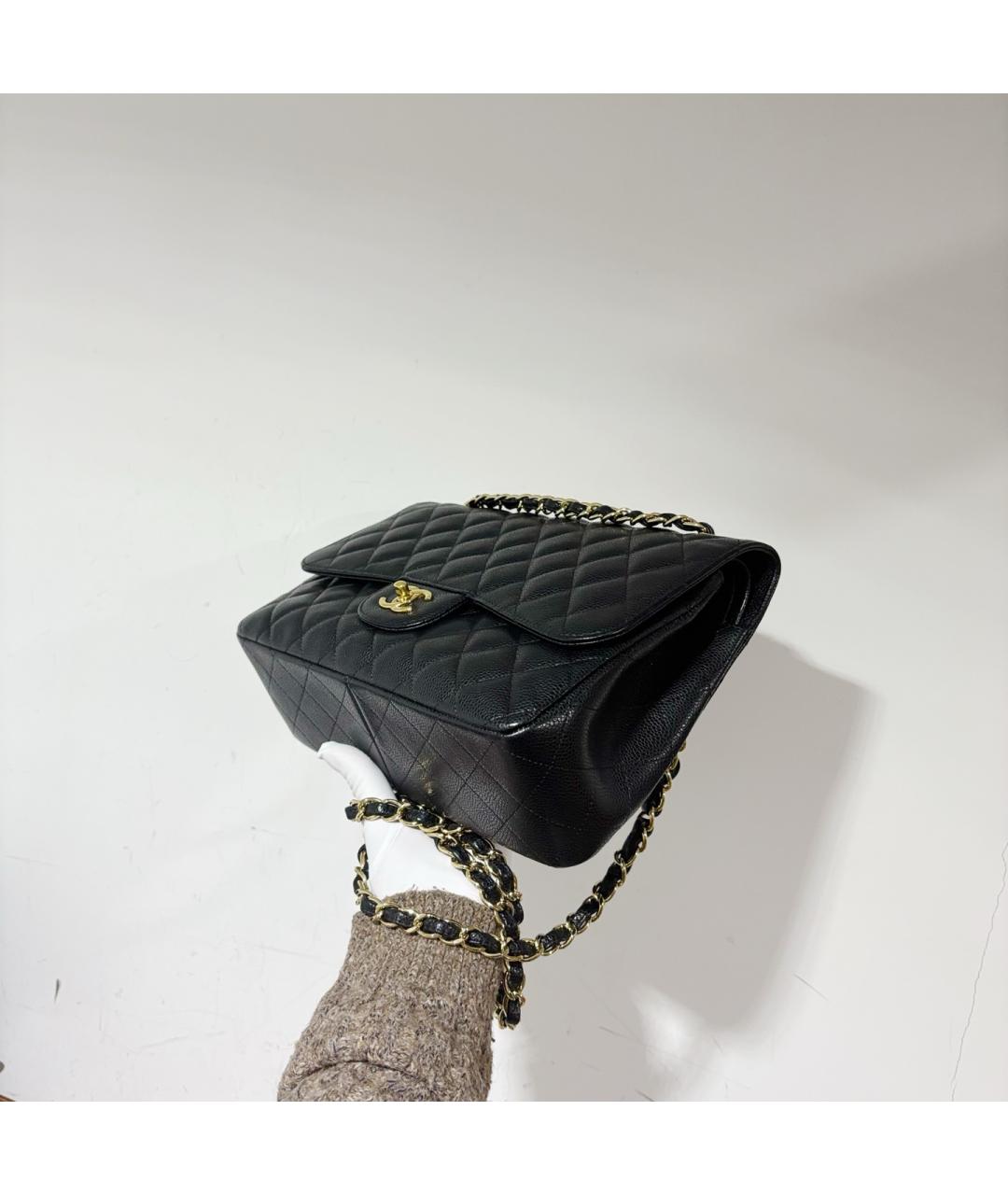 CHANEL Черная кожаная сумка через плечо, фото 3