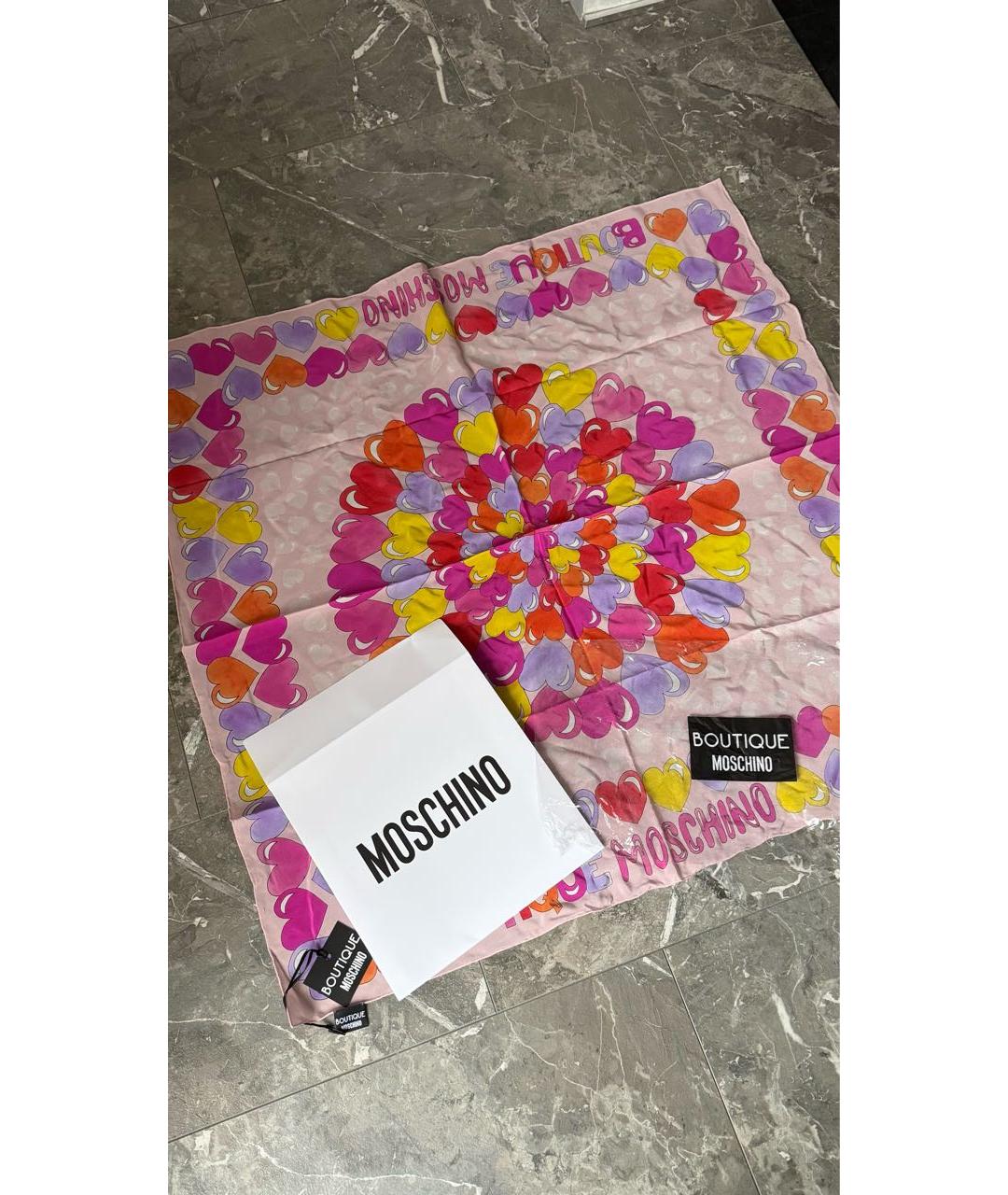 BOUTIQUE MOSCHINO Мульти шелковый платок, фото 5