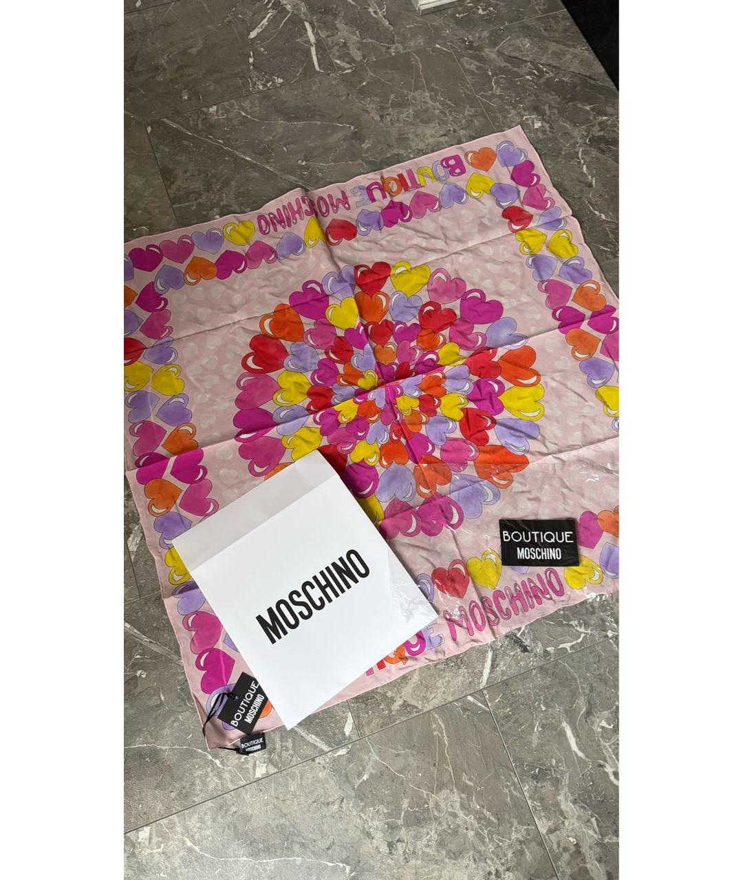 BOUTIQUE MOSCHINO Мульти шелковый платок, фото 6