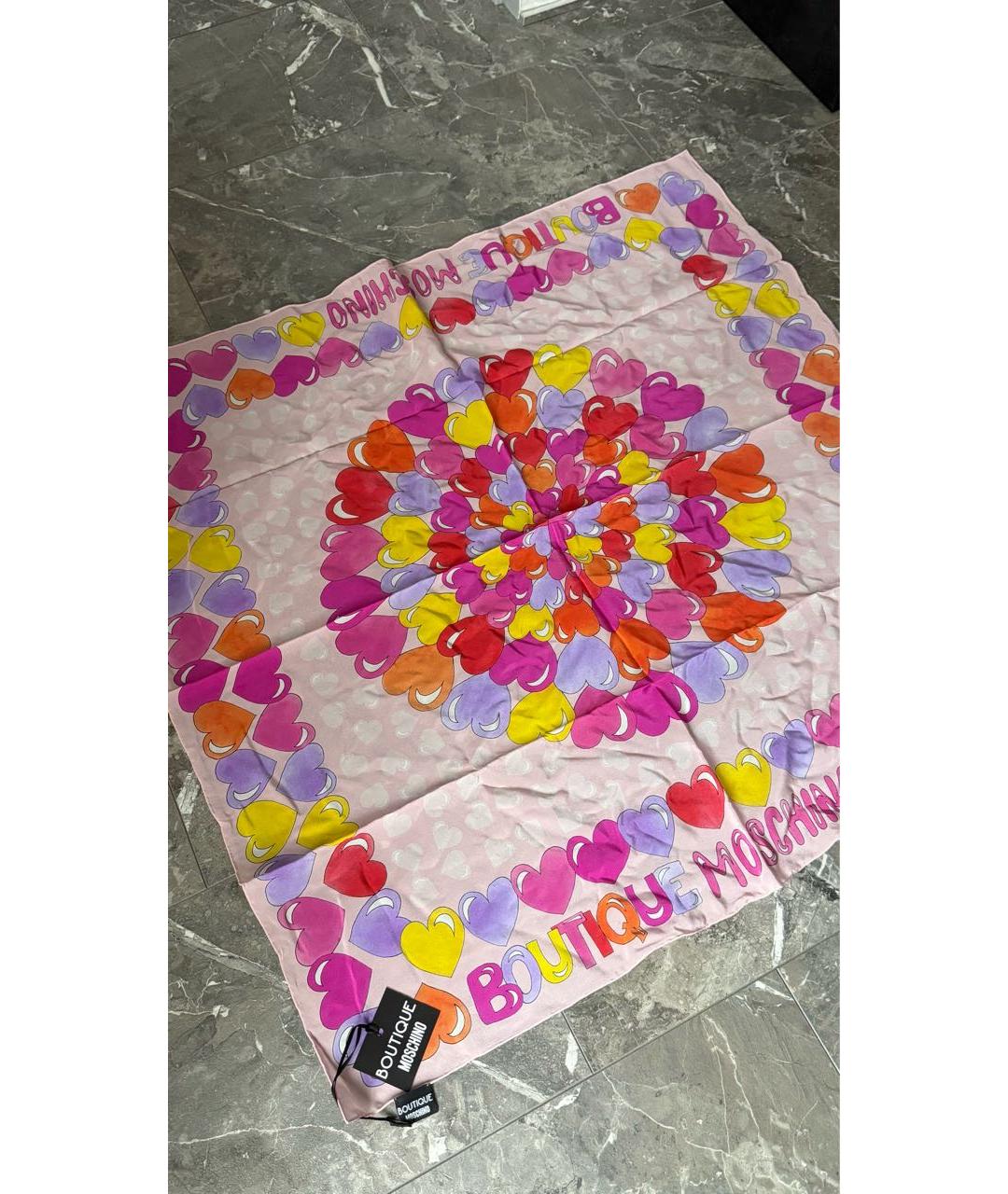 BOUTIQUE MOSCHINO Мульти шелковый платок, фото 2