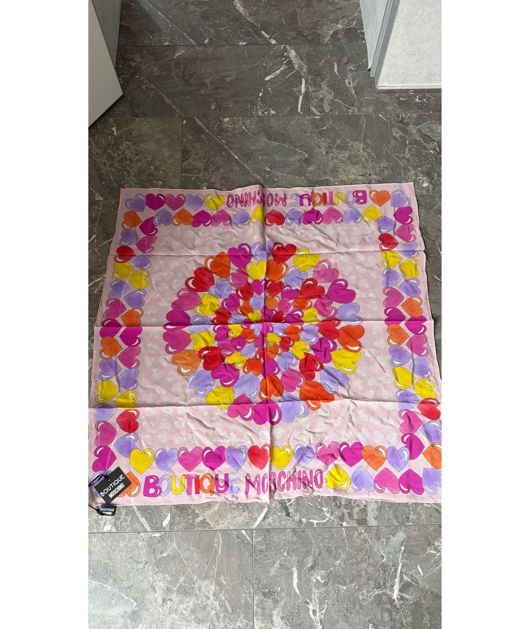 BOUTIQUE MOSCHINO Мульти шелковый платок, фото 8