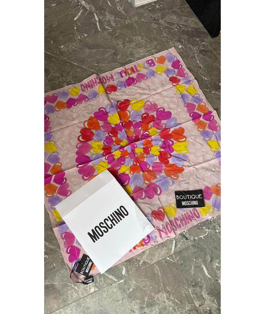 BOUTIQUE MOSCHINO Мульти шелковый платок, фото 4
