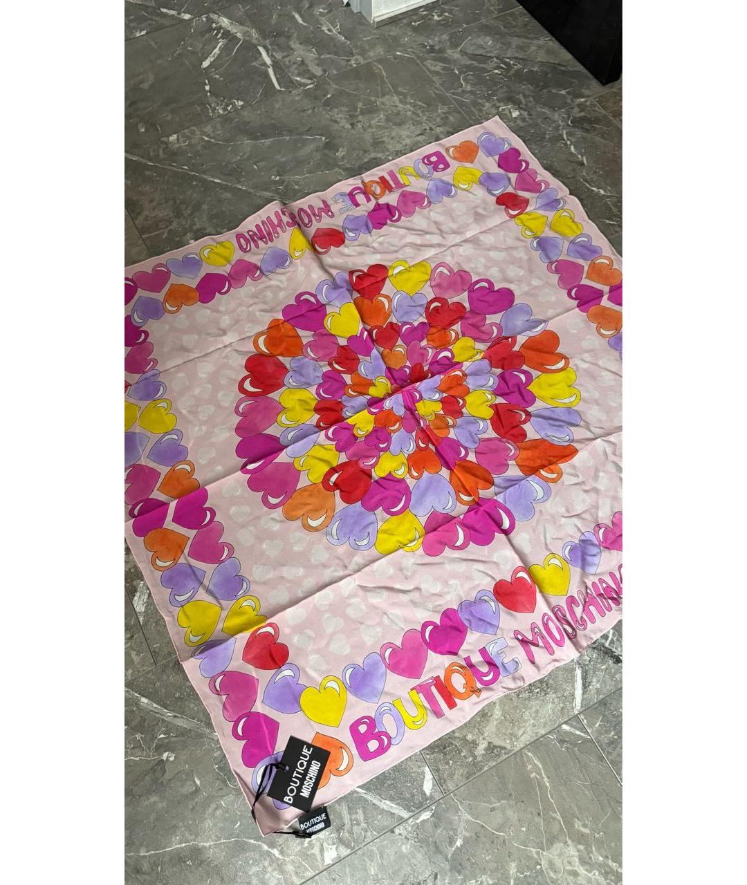 BOUTIQUE MOSCHINO Мульти шелковый платок, фото 3