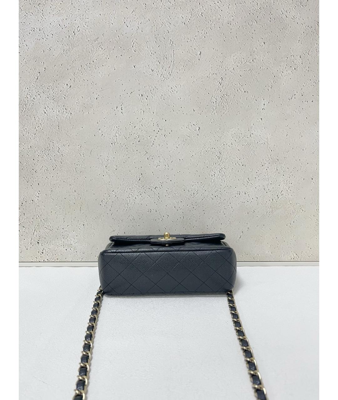 CHANEL Серая кожаная сумка через плечо, фото 5