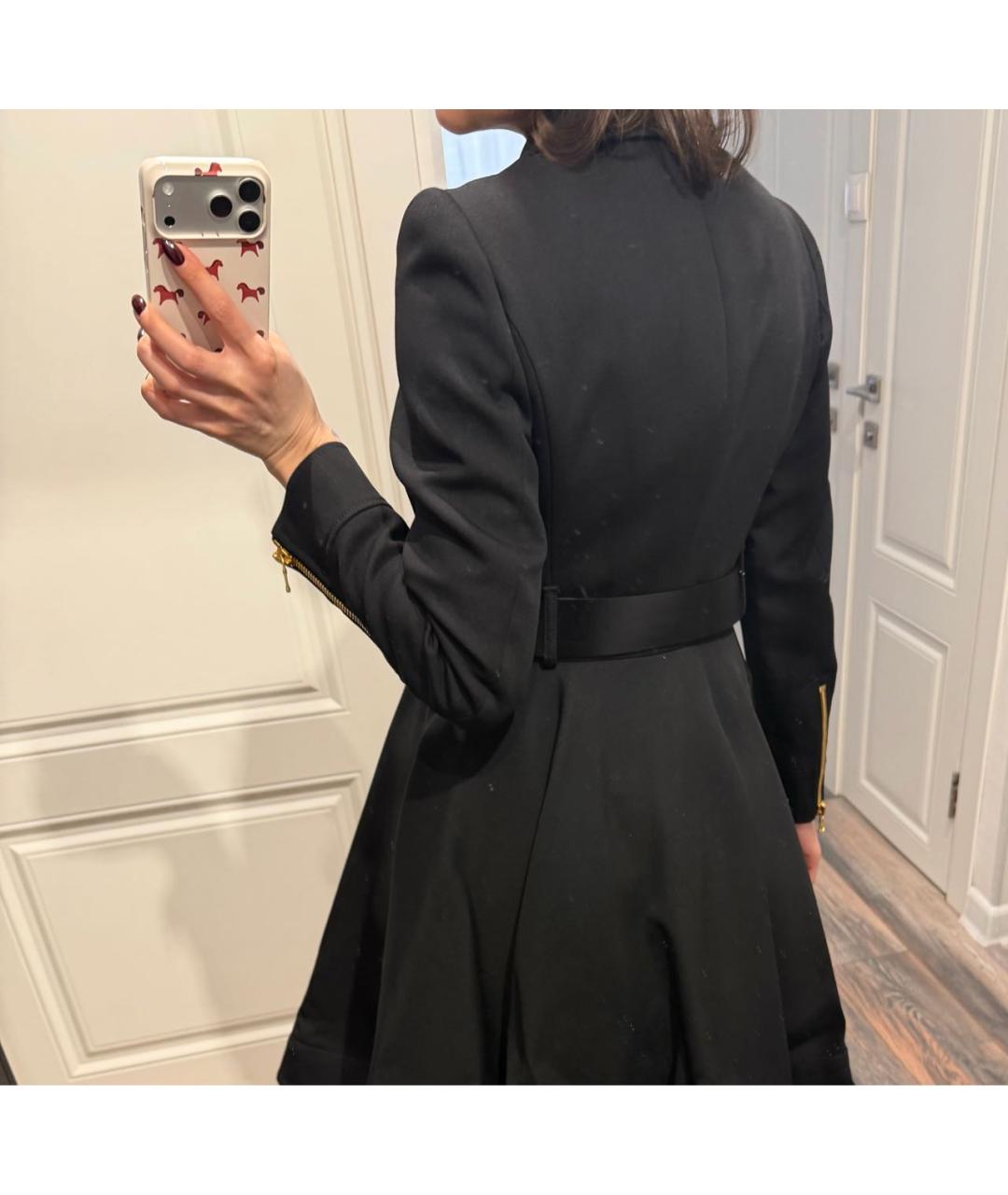 MOSCHINO Черный шерстяной тренч/плащ, фото 7