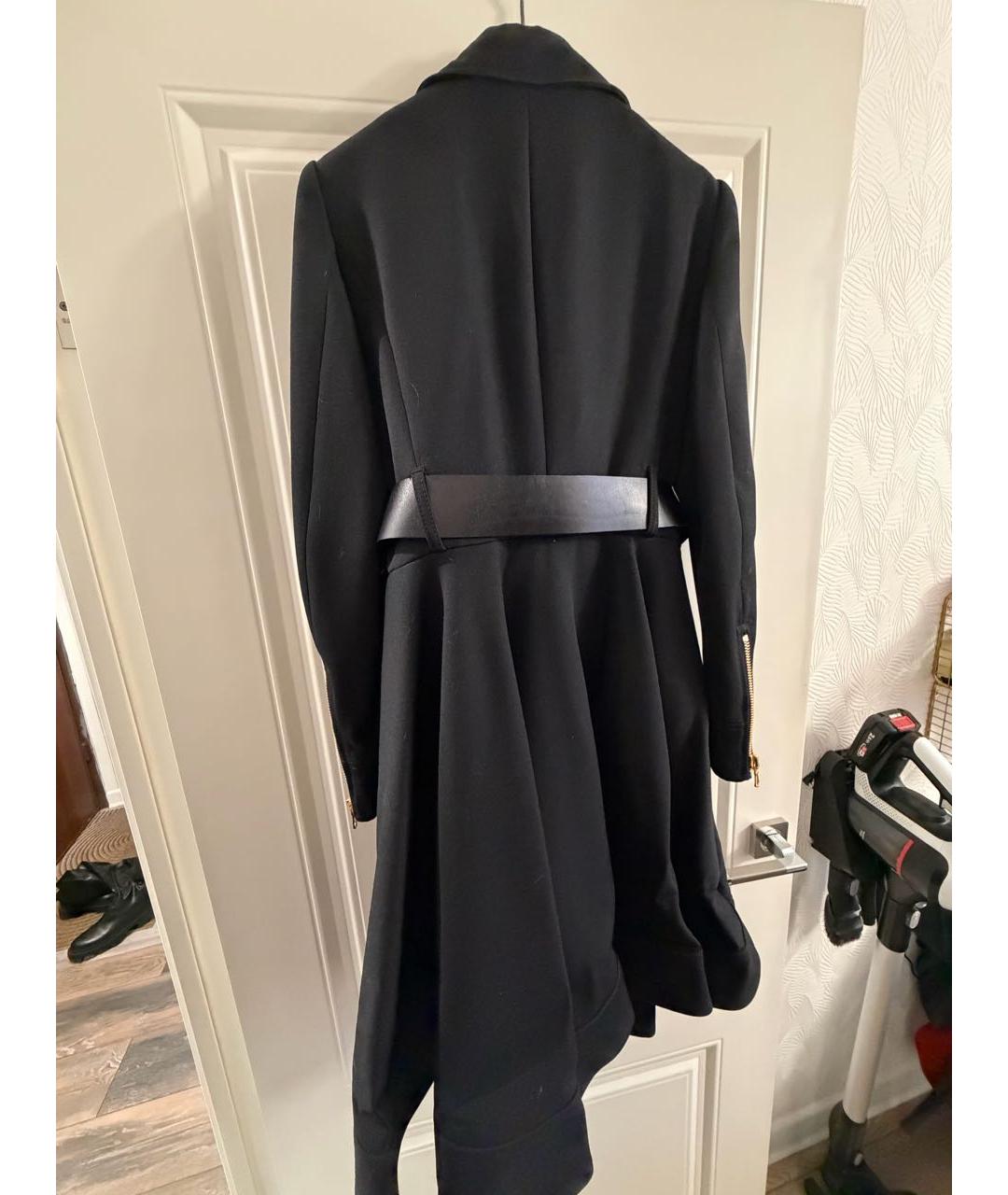 MOSCHINO Черный шерстяной тренч/плащ, фото 2