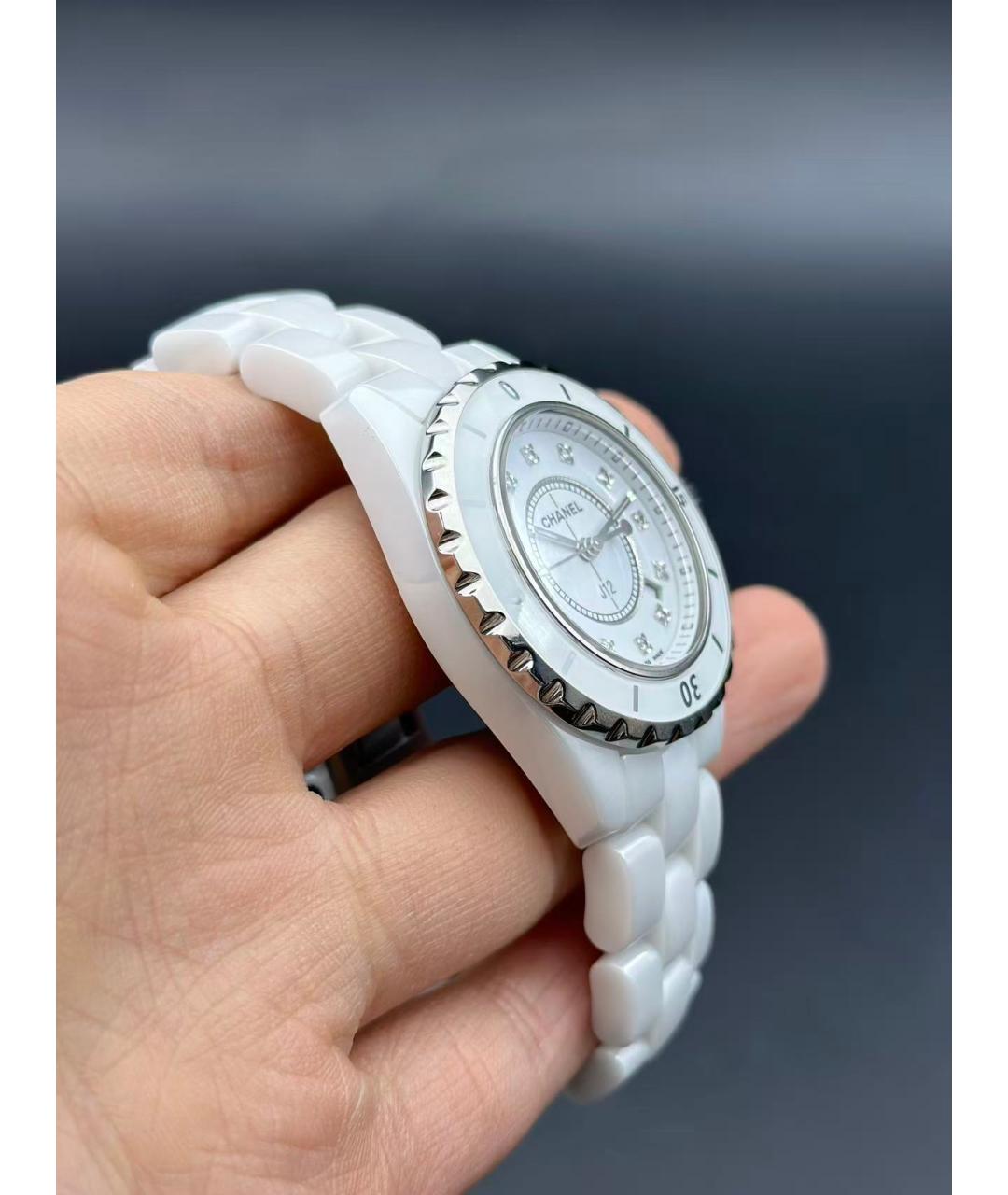 CHANEL Белые керамические часы, фото 4