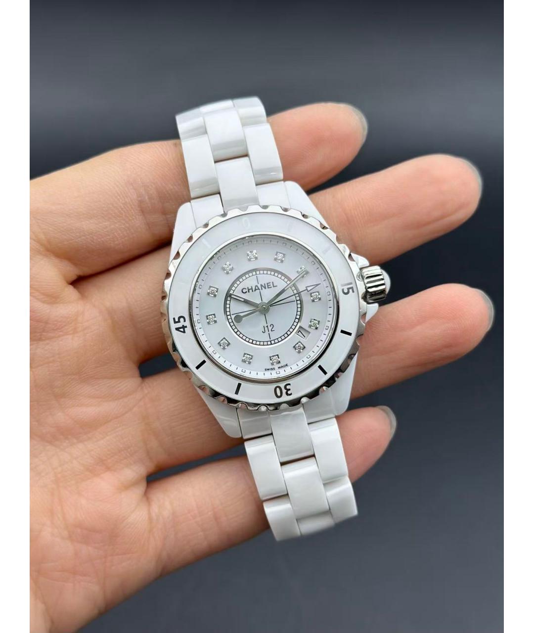 CHANEL Белые керамические часы, фото 7