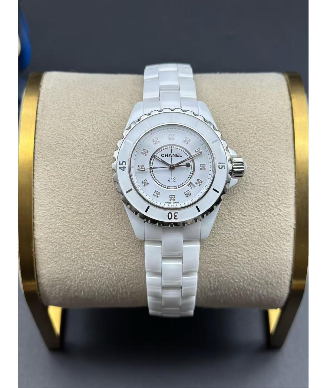 CHANEL Белые керамические часы, фото 2