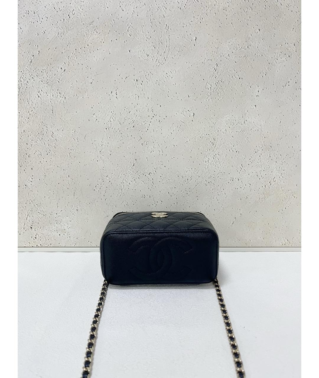 CHANEL Черная кожаная сумка через плечо, фото 5