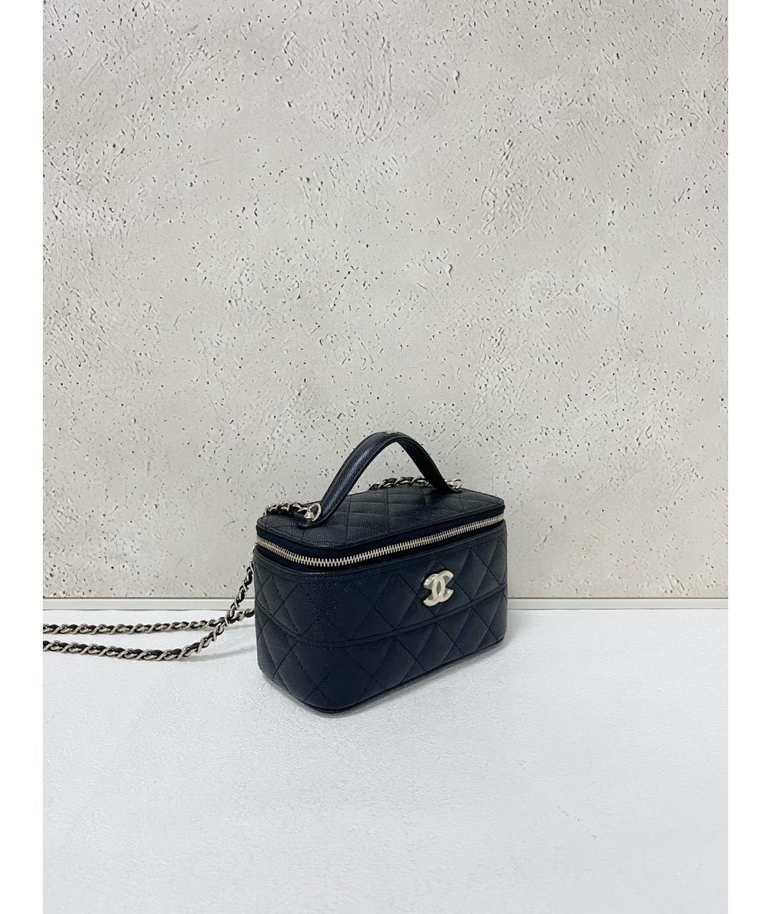 CHANEL Черная кожаная сумка через плечо, фото 4