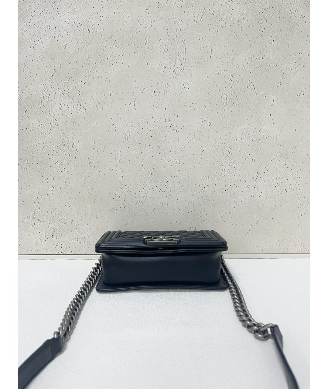 CHANEL Черная кожаная сумка через плечо, фото 5