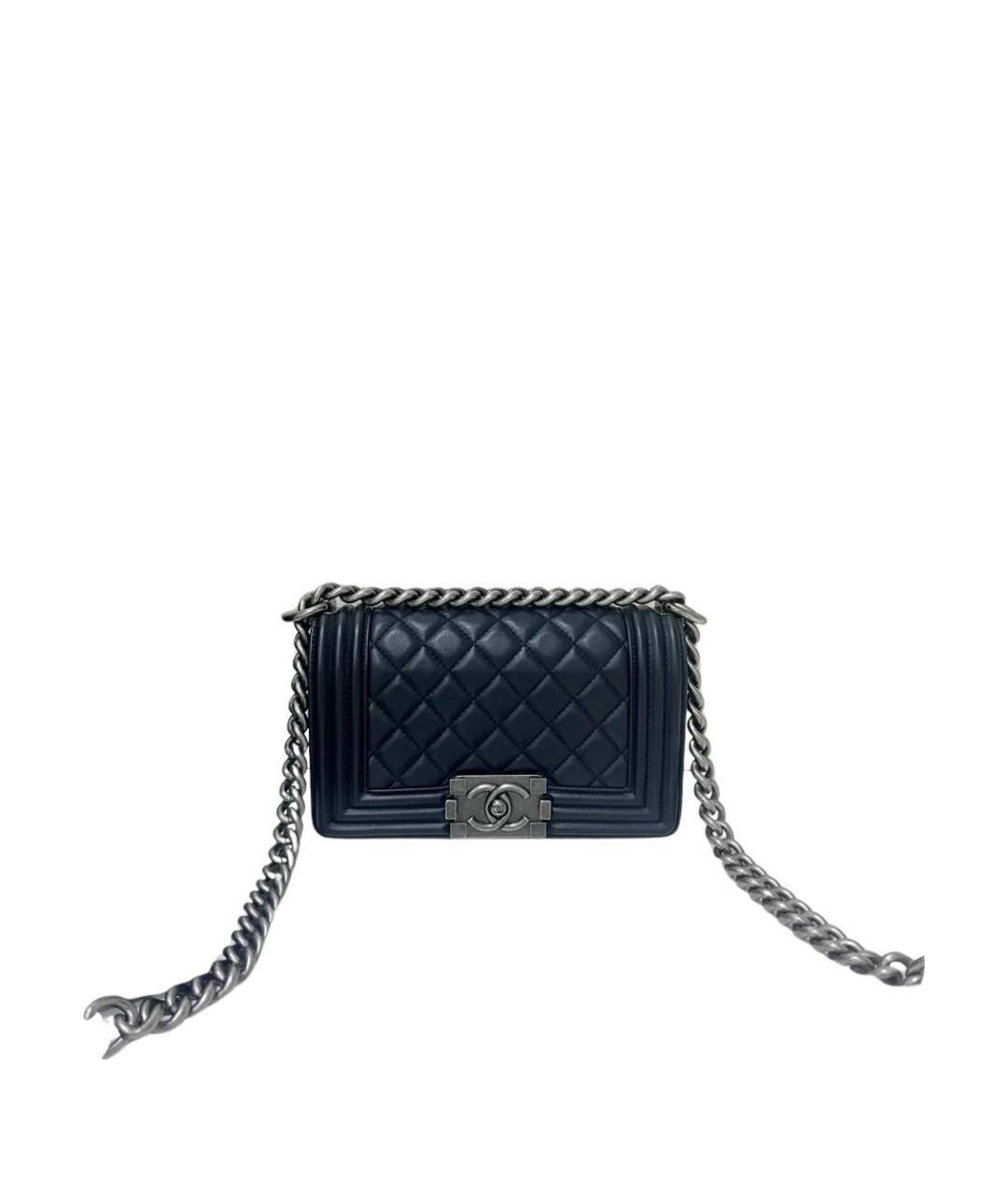 CHANEL Черная кожаная сумка через плечо, фото 1