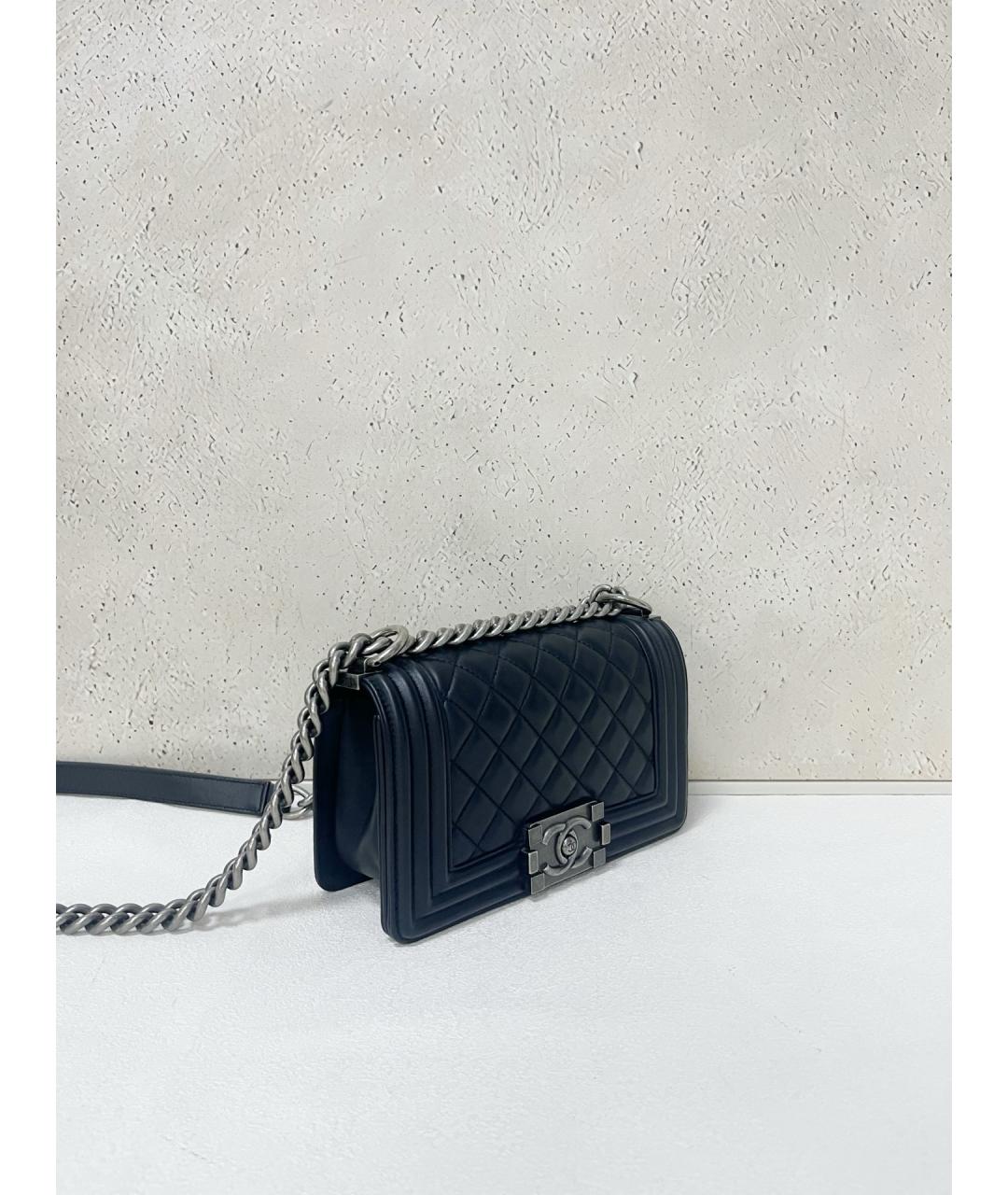 CHANEL Черная кожаная сумка через плечо, фото 4