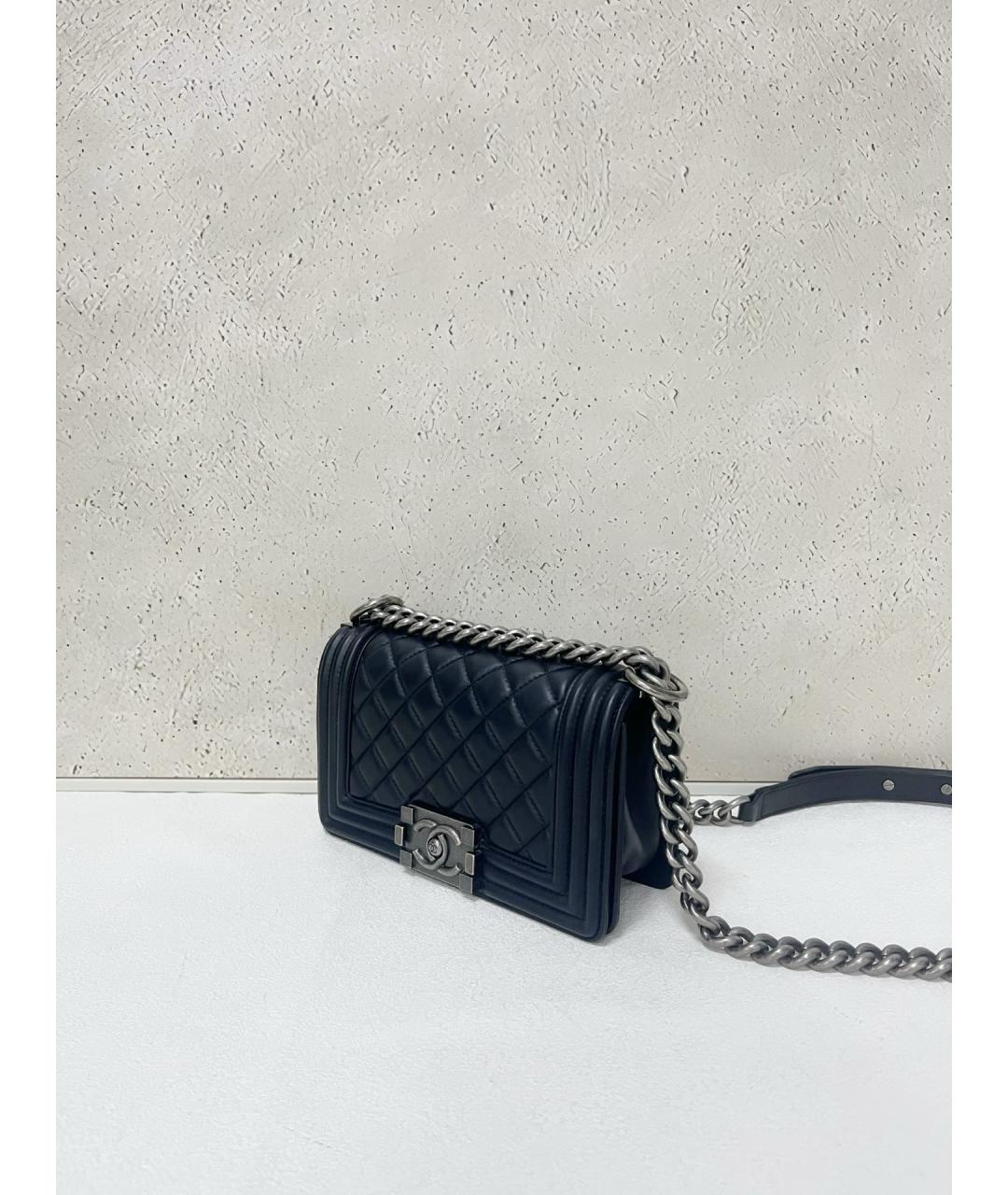 CHANEL Черная кожаная сумка через плечо, фото 3