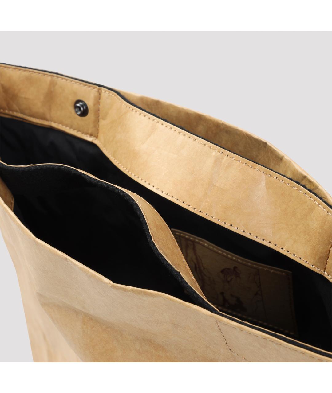 MARTINE ROSE Бежевая синтетическая сумка на плечо, фото 3