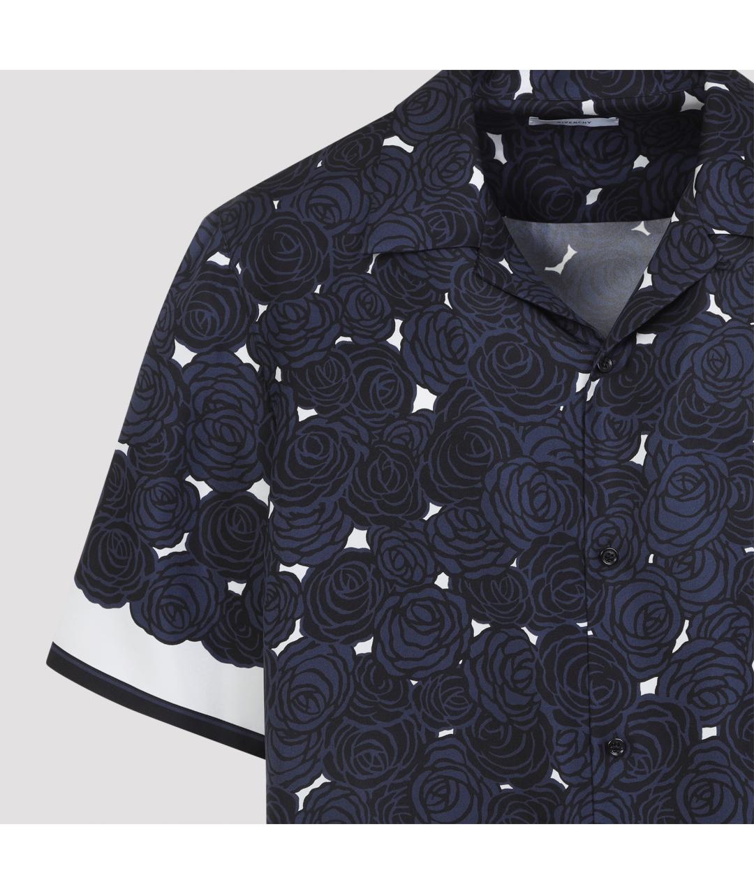 GIVENCHY Темно-синяя шелковая кэжуал рубашка, фото 4