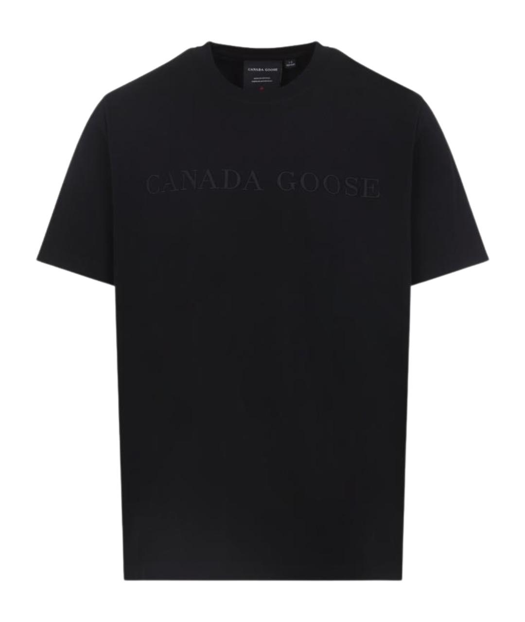 CANADA GOOSE Черная хлопковая футболка, фото 1