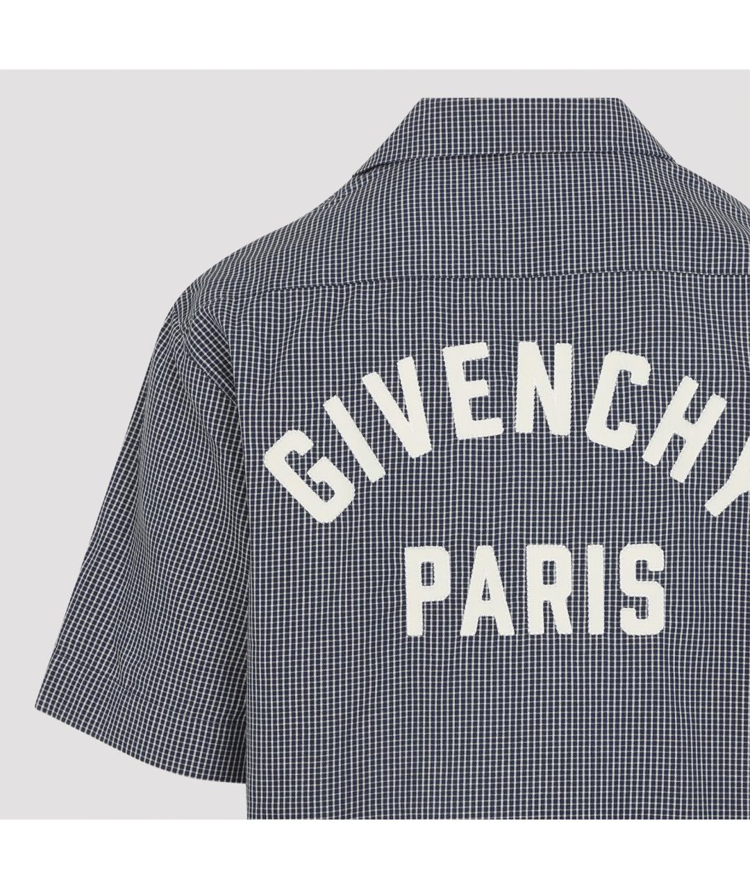 GIVENCHY Синяя хлопковая кэжуал рубашка, фото 3