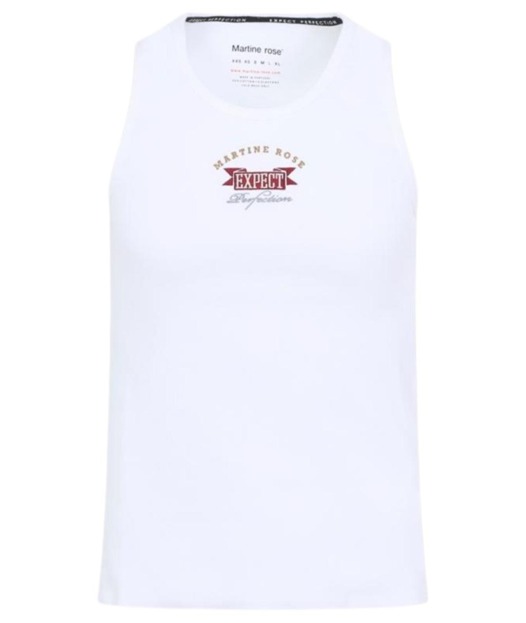 MARTINE ROSE Белая хлопковая майка, фото 1