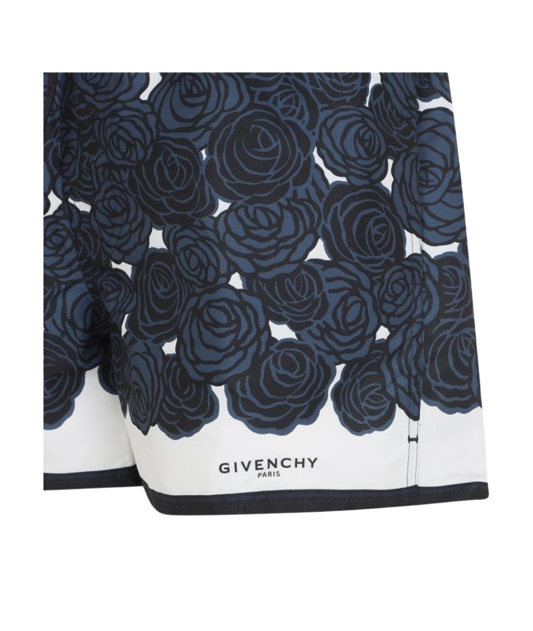 GIVENCHY Темно-синие полиэстеровые шорты, фото 3