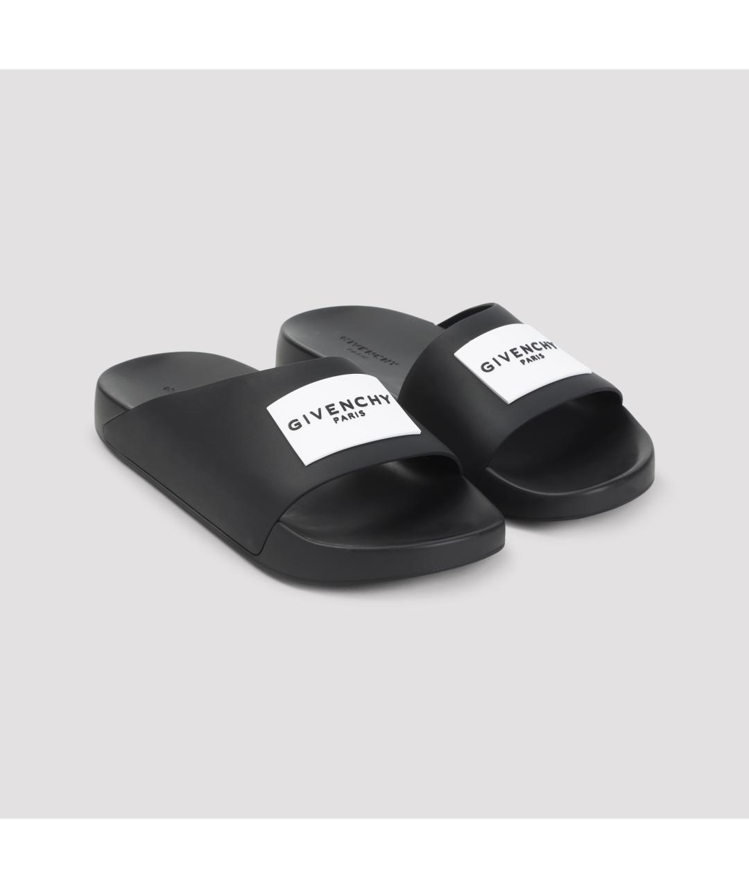 GIVENCHY Черные синтетические шлепанцы, фото 3