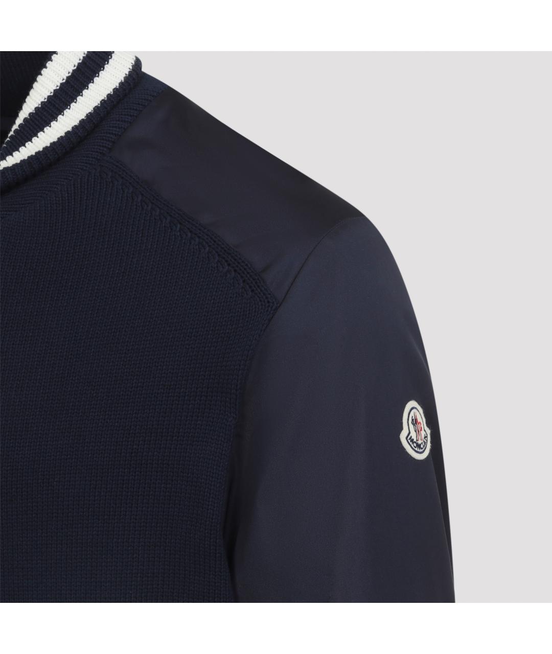 MONCLER Синяя полиамидовая куртка, фото 4