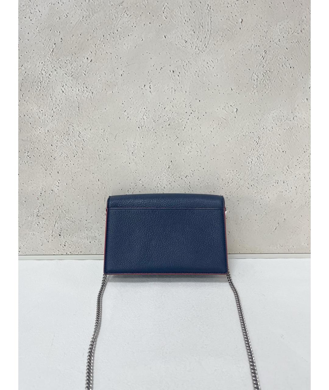 LOUIS VUITTON Темно-синяя кожаная сумка через плечо, фото 2
