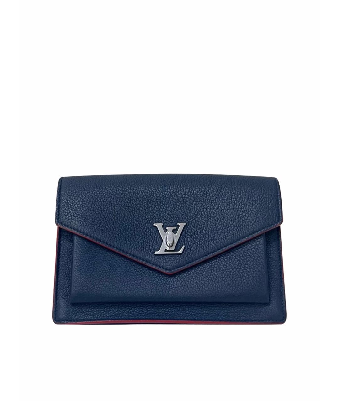 LOUIS VUITTON Темно-синяя кожаная сумка через плечо, фото 1