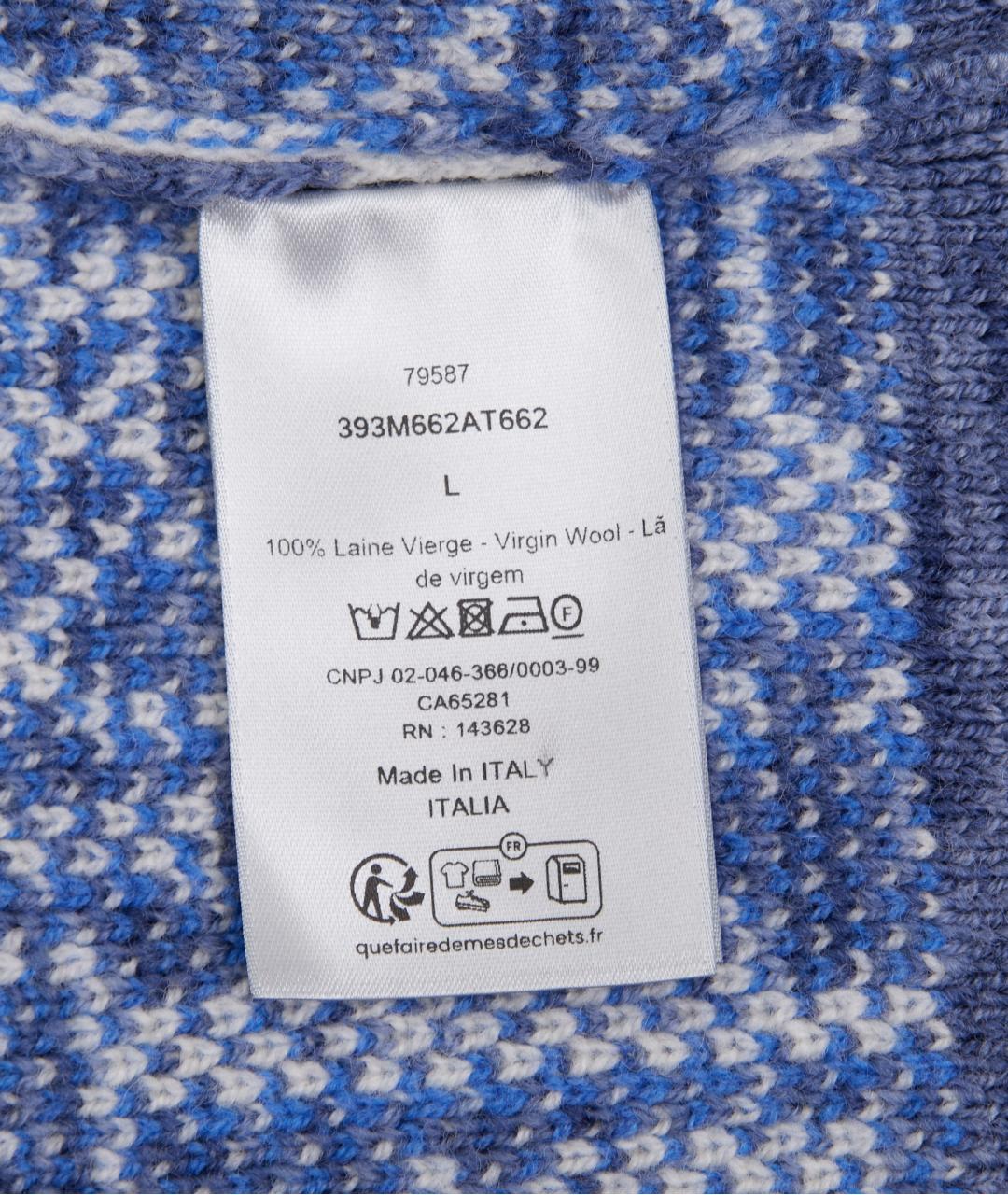 CHRISTIAN DIOR Синяя шерстяная жилетка, фото 5