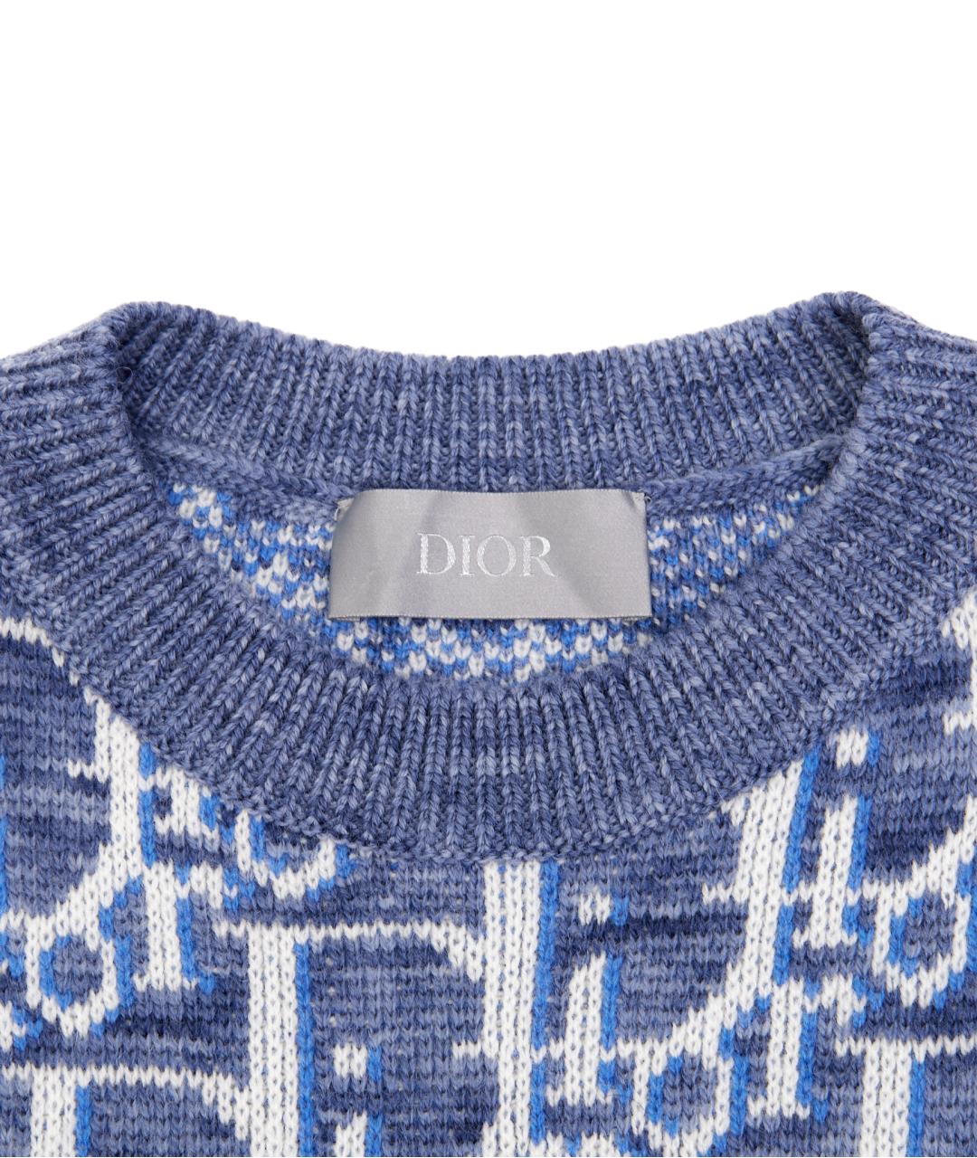 CHRISTIAN DIOR Синяя шерстяная жилетка, фото 4