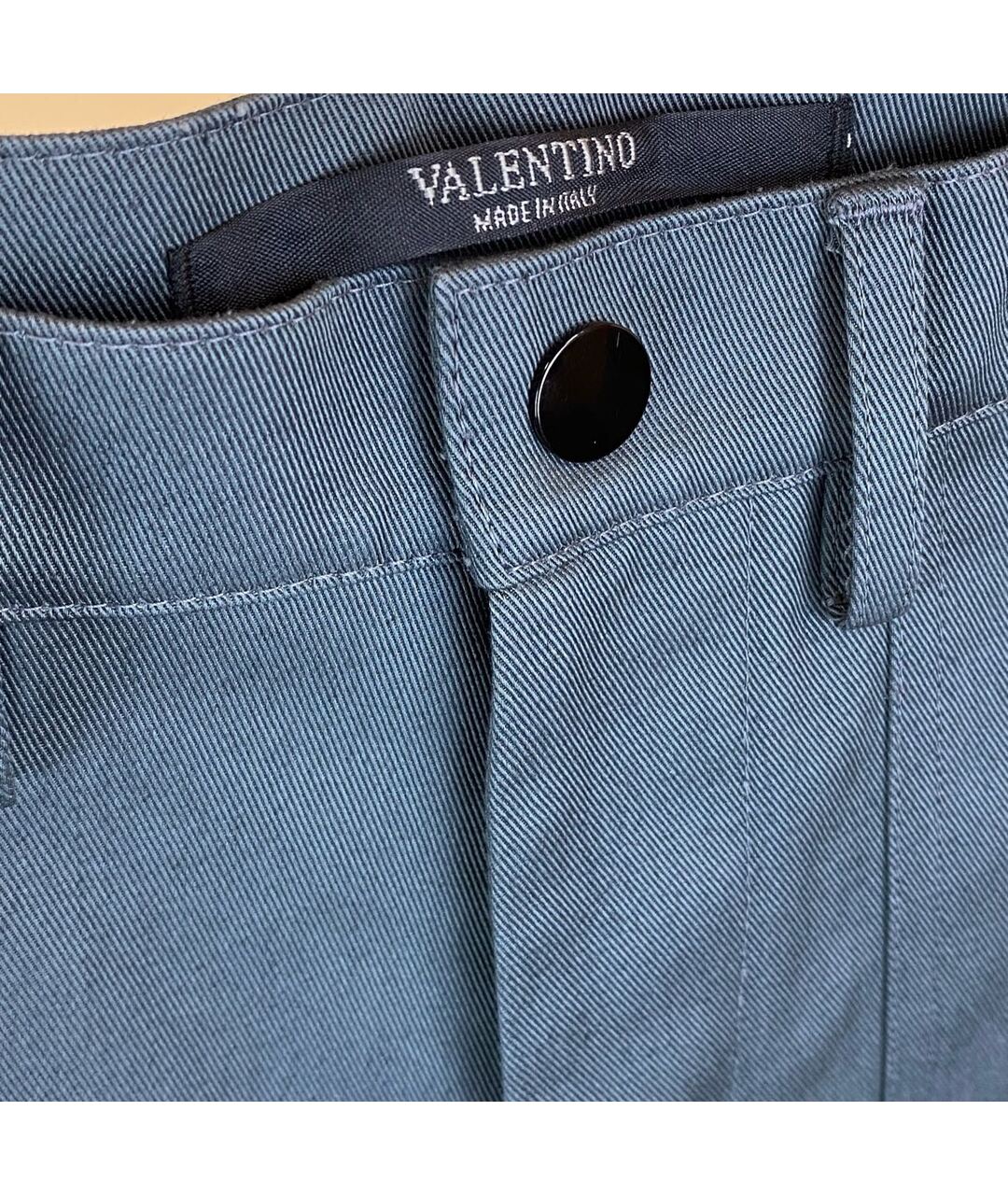VALENTINO Бирюзовые хлопковые брюки чинос, фото 6