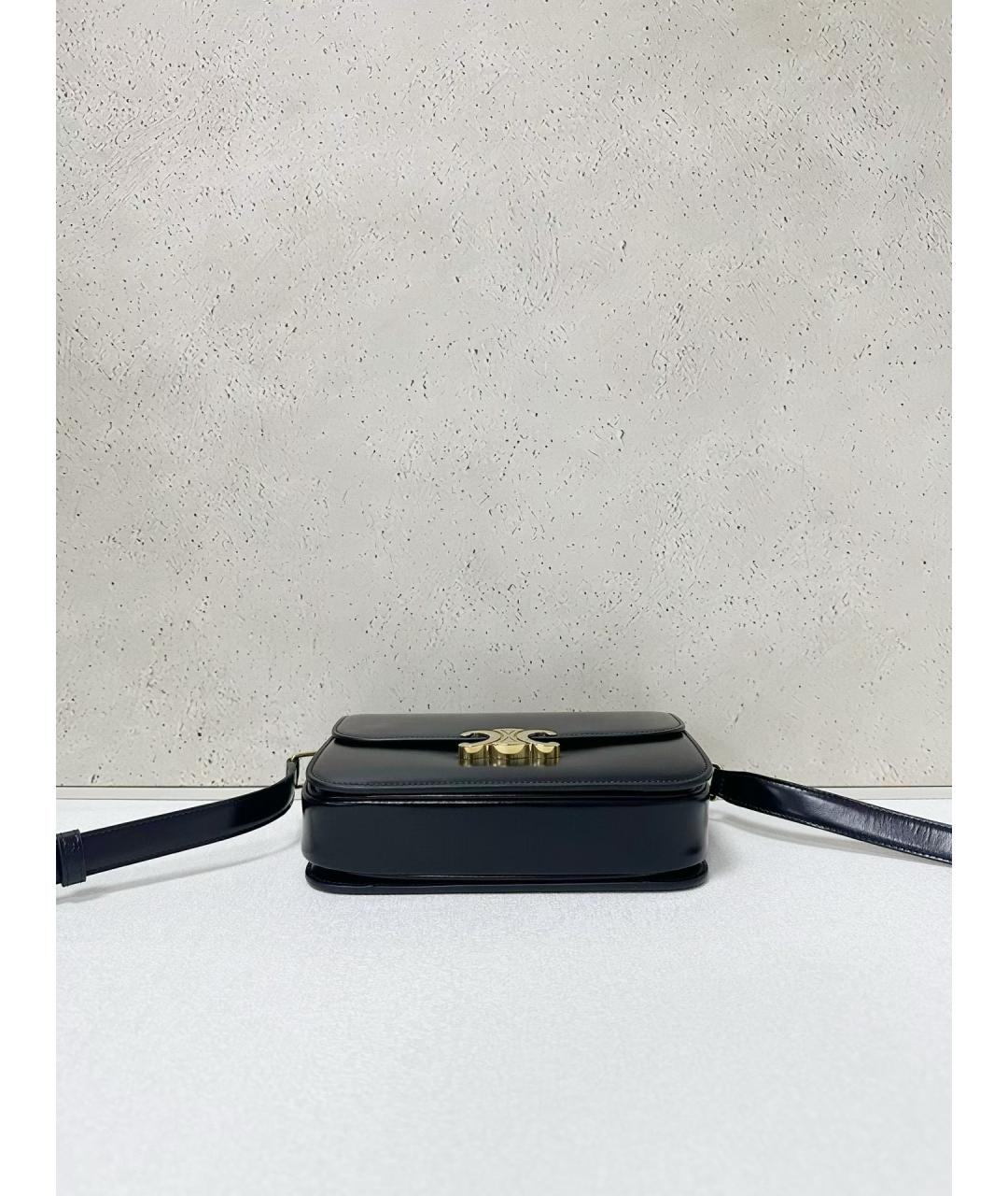 CELINE Черная кожаная сумка через плечо, фото 5