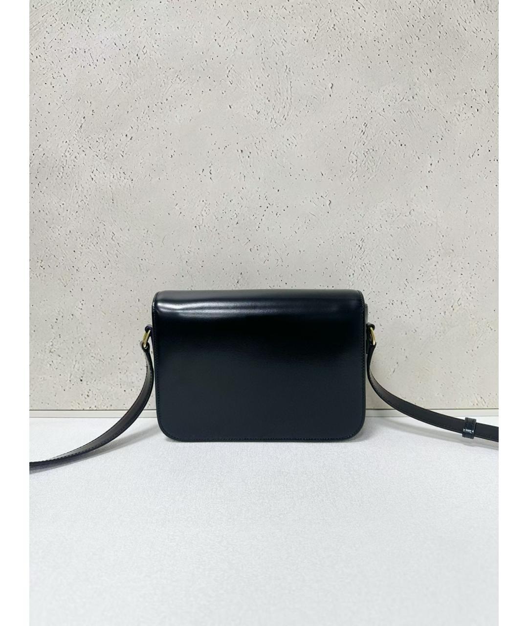 CELINE Черная кожаная сумка через плечо, фото 2