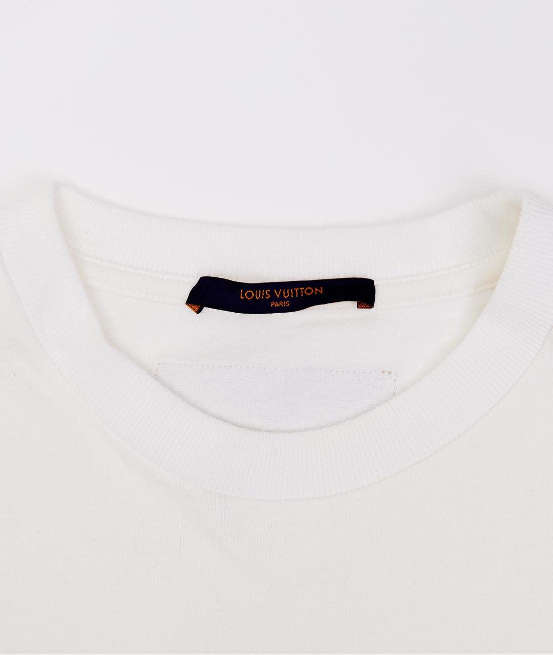 LOUIS VUITTON Белая хлопковая футболка, фото 3