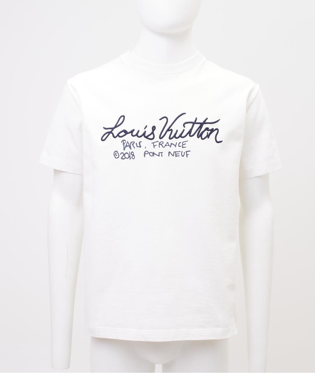 LOUIS VUITTON Белая хлопковая футболка, фото 7
