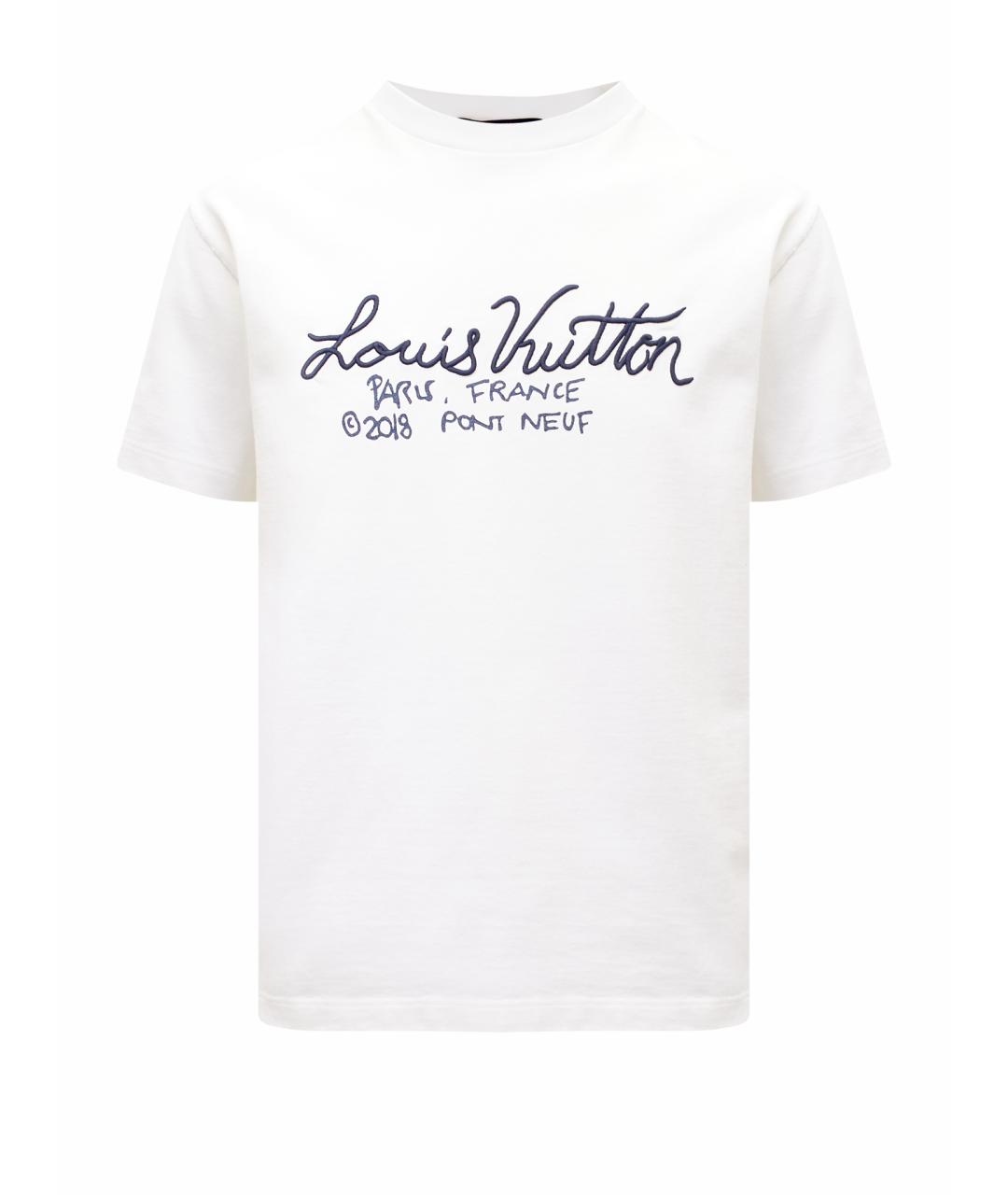 LOUIS VUITTON Белая хлопковая футболка, фото 1