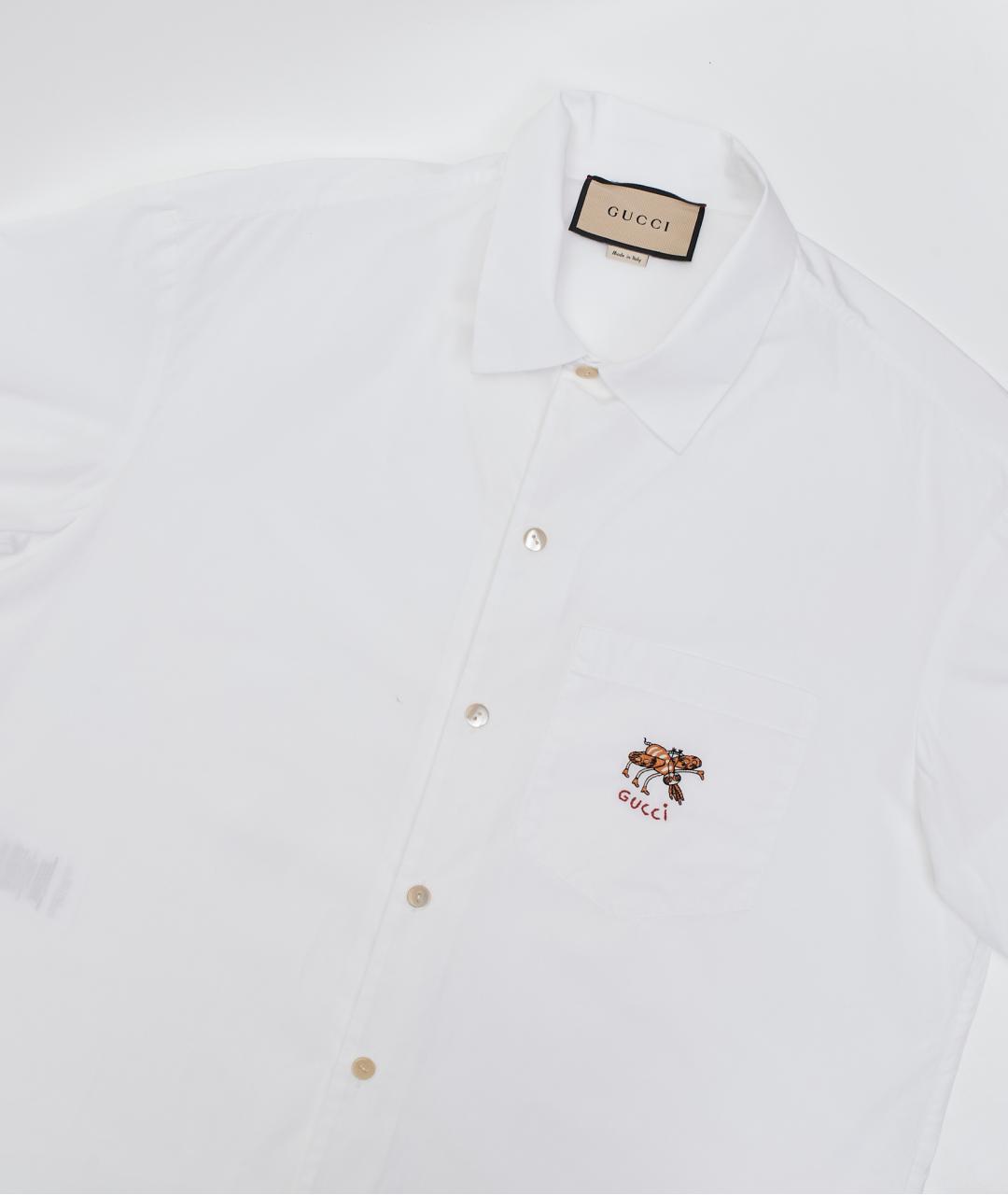 GUCCI Белая хлопковая классическая рубашка, фото 3