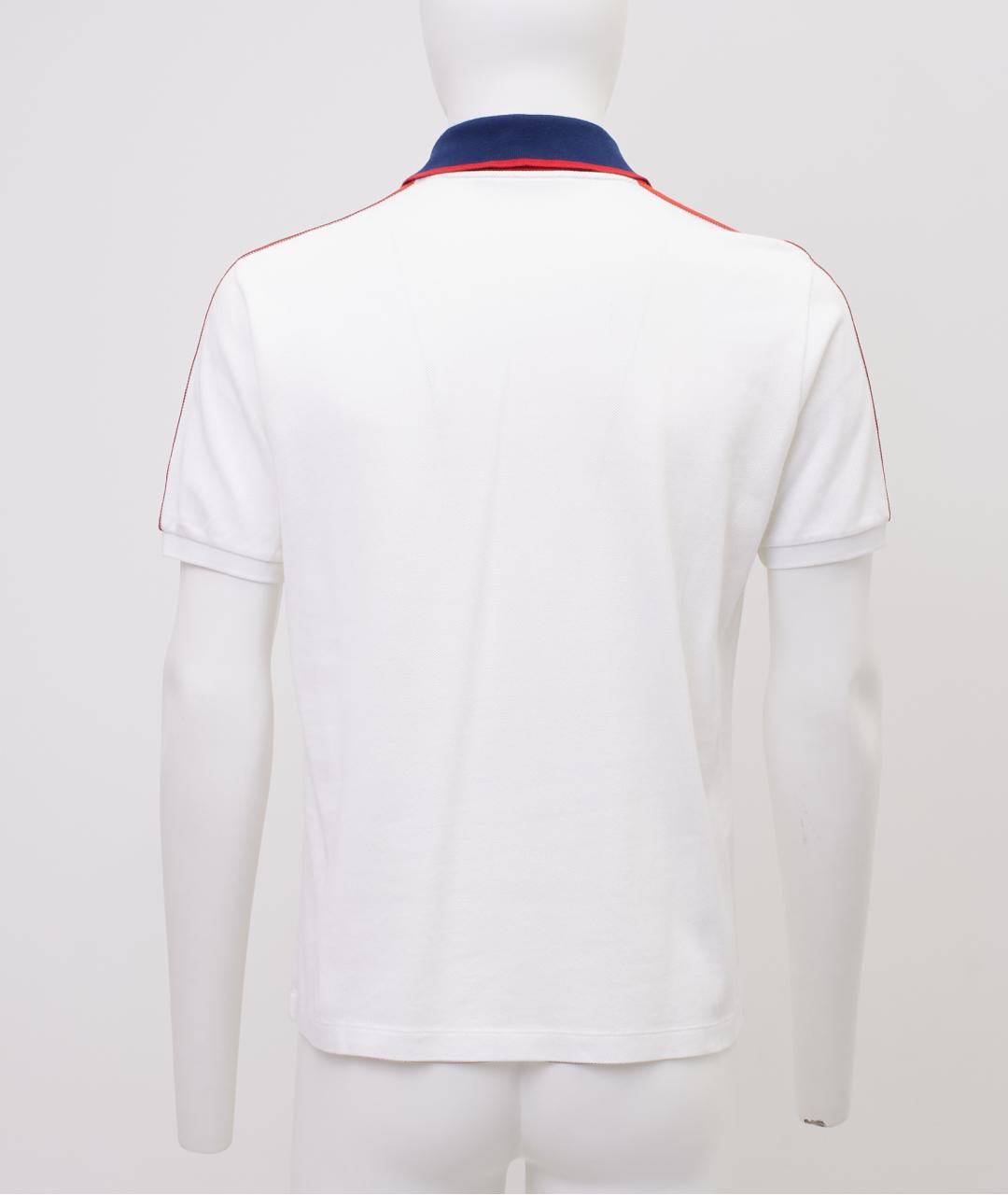 GUCCI Белое хлопковое поло с коротким рукавом, фото 2