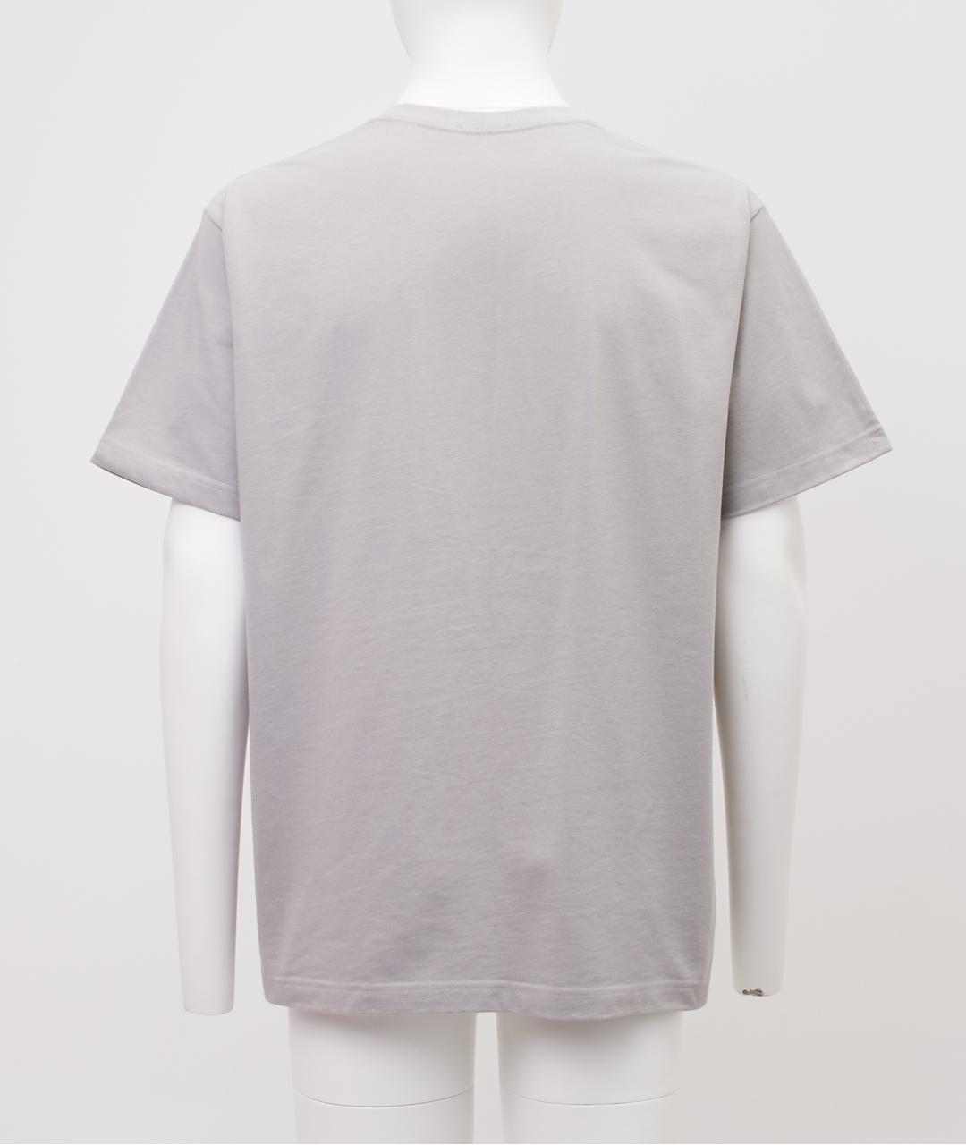CHRISTIAN DIOR Серая хлопковая футболка, фото 2