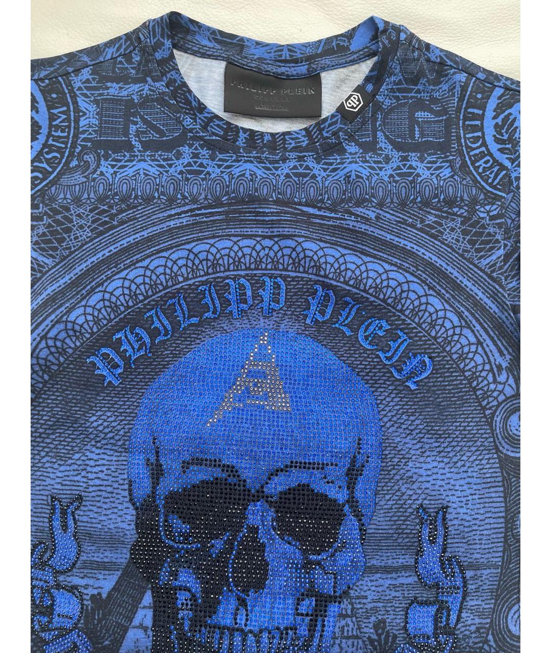 PHILIPP PLEIN Темно-синяя футболка, фото 3