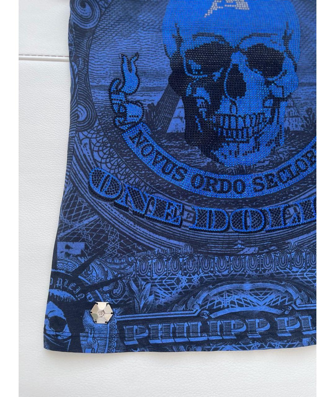 PHILIPP PLEIN Темно-синяя футболка, фото 4