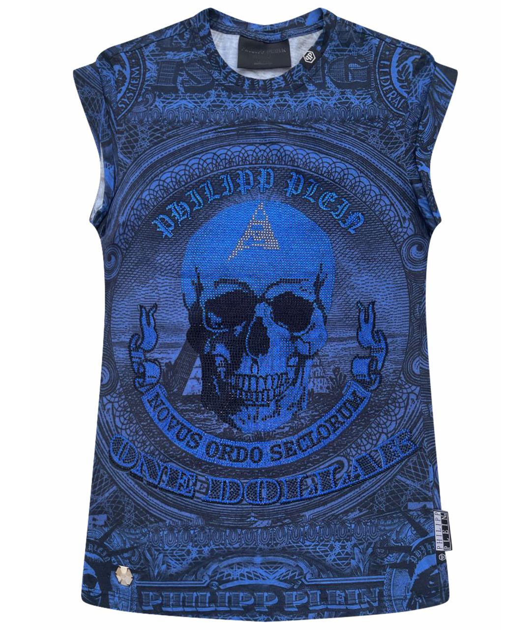 PHILIPP PLEIN Темно-синяя футболка, фото 1