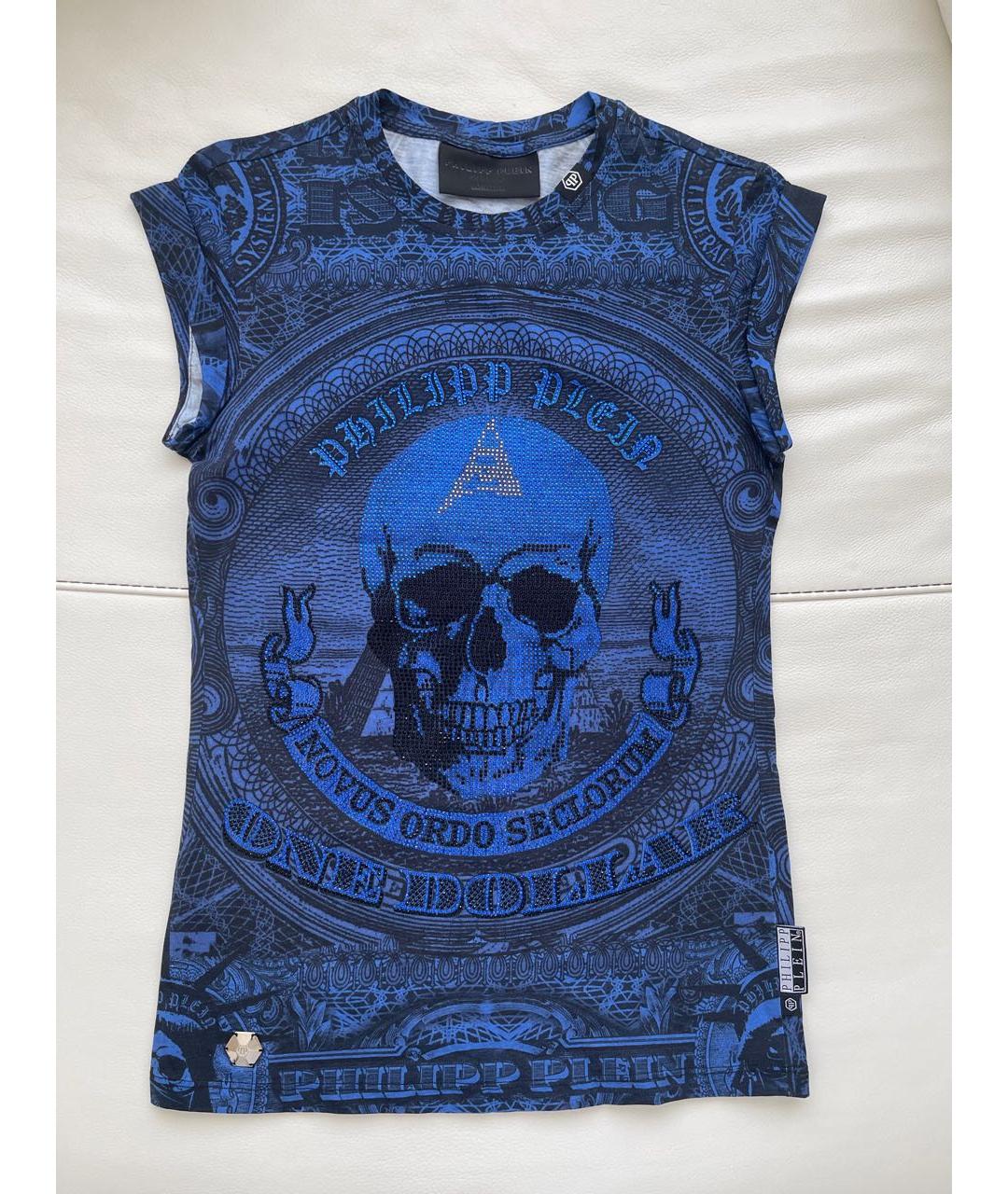 PHILIPP PLEIN Темно-синяя футболка, фото 6