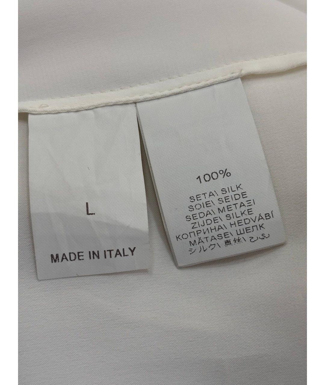 BRUNELLO CUCINELLI Белое шелковое повседневное платье, фото 3