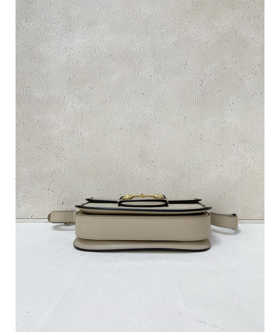 GUCCI Бежевая сумка через плечо из искусственной кожи, фото 5