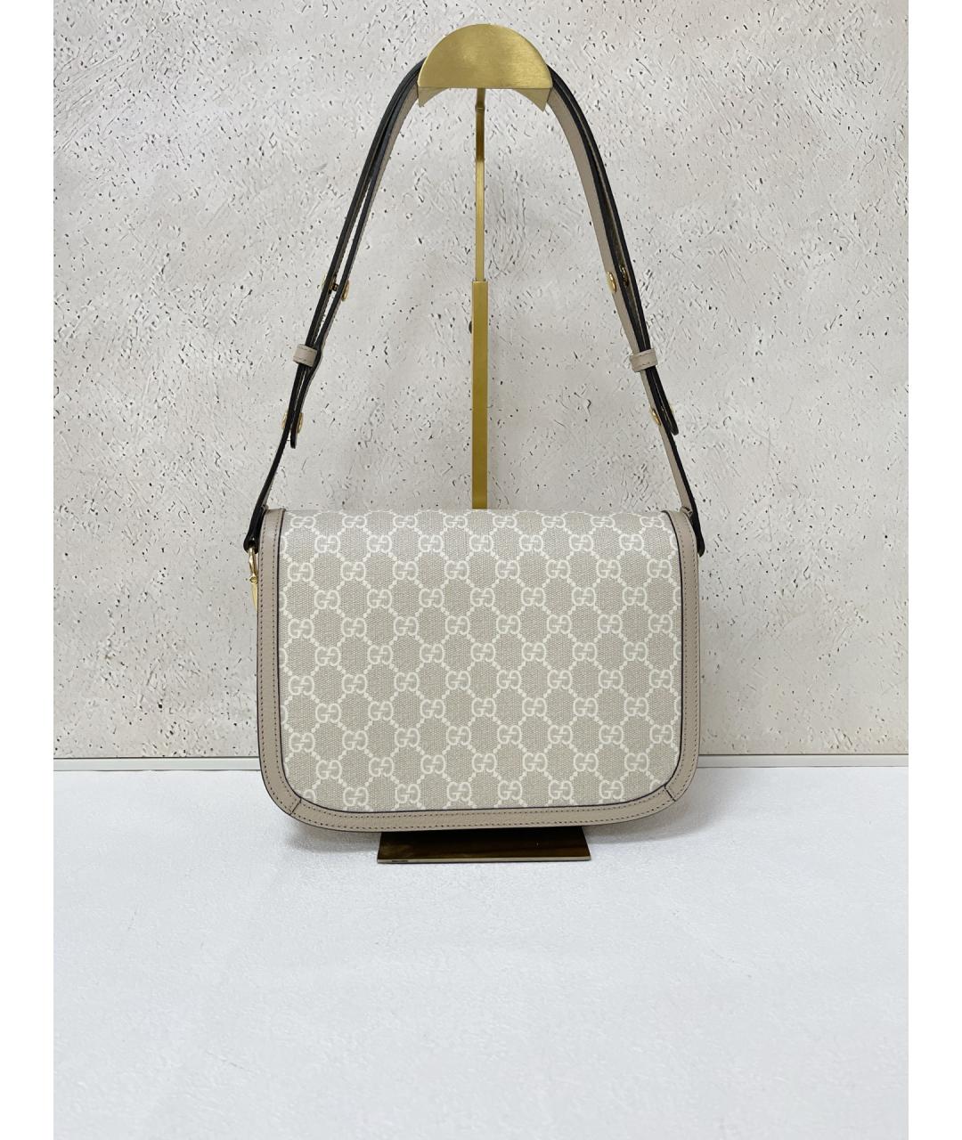 GUCCI Бежевая сумка через плечо из искусственной кожи, фото 2